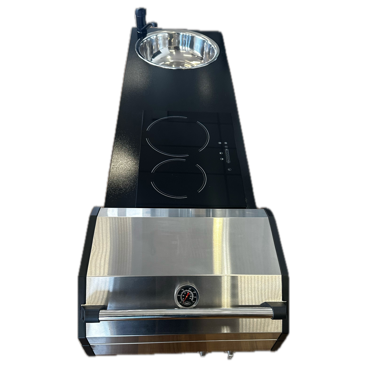 Swift Alfresco S/S (Slide-Out, Gas BBQ, Induction & Sink) - Hawk Appliances